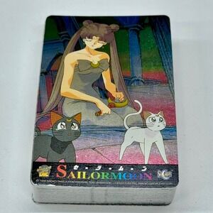 Vintage 1998 Sailor Moon Playing Cards Holographic Prism‎ Deck DiC Great Eastern